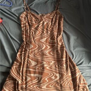 brown/pink Pacsun LA Hearts dress